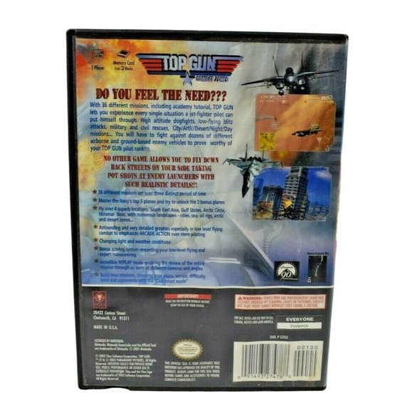 Top Gun: Combat Zones Nintendo GameCube, 2002 No Manual - Picture 4 of 4